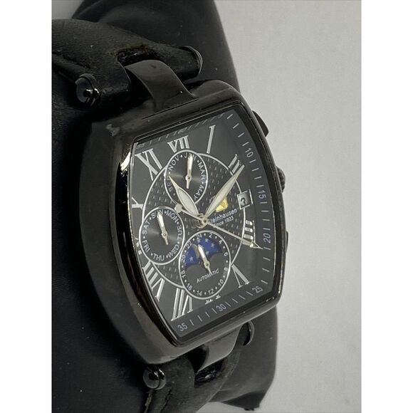 Steinhausen LW393LL-13-M009 Women Black Leather Black Dial Automatic Watch XR191 - Picture 5 of 12